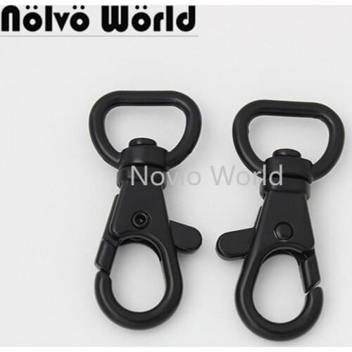 10-50 pieces Dark black 40*13mm 1/2" Webbing Lobster Clip Hooks Carabiner Buckles DIY Bag Strap Swivel Snap Clasps Accessories