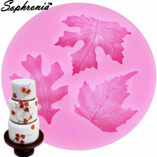10pcs/set Maples Shape Silicone Cake Mold for Fondant Cake, Jelly, Candy, Chocolate Mold DIY Bakware Decorate Tool m812