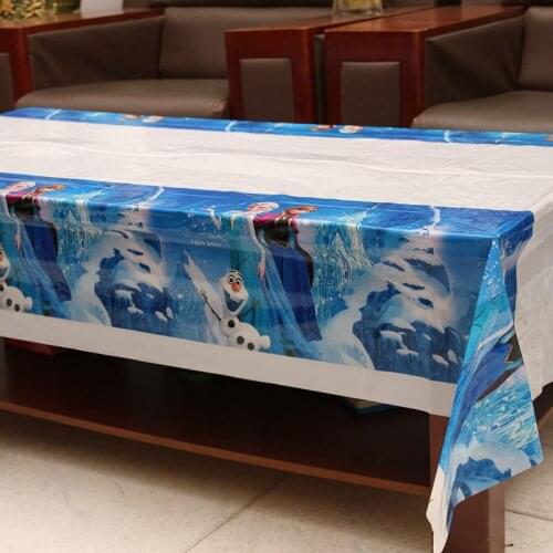 108*108cm Ice And Snow Disposable Tablecloth Event Party Decorative Kids Birthday Decoration And Plastic Tablecover Supplies 1