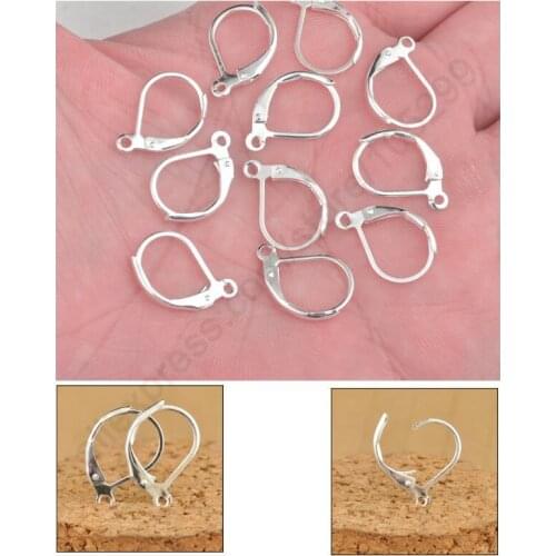 200PCS Wholesale Lot Jewelry Findings Lever Back Circle Earring Earwires For Handmade Crystal Beads Stones