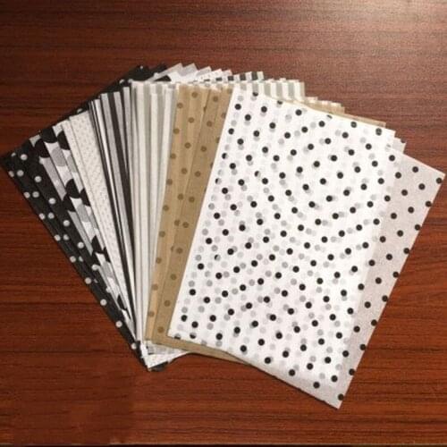 100sheet/bag A5 Wrapping Papers Retro Multicolor Print Craft Paper Bookmark Gift Wrapping Papers Floral Gift Packaging Material