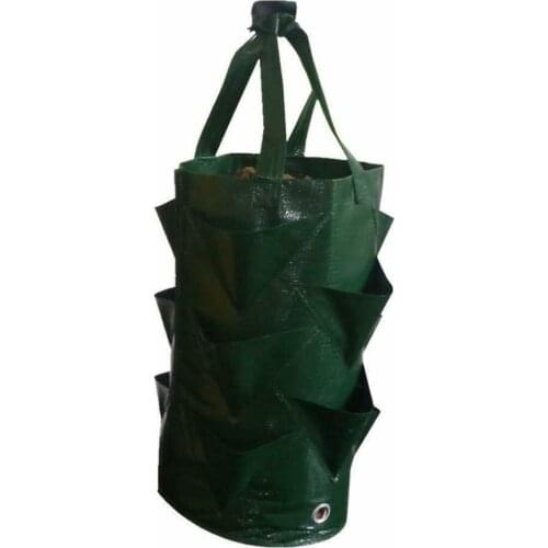 3 Gallon Strawberry Planting Bag Pot Planter Growing Gardening Grow Container Plant Growth Bags Breathable Bag