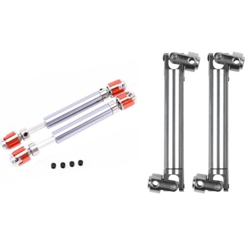 4 Pcs RC Car Part: 2 Pcs Titanium Color Aluminium Scx0016 Drive Shaft & 2 Pcs Front Rear Drive Shaft Drive Axle