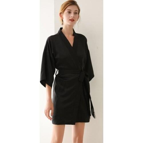 Satin Slip Sleeping Shirt Woman Sleeping Wear Set for Women Retro Nightgown Sexy Nightwear Women Summer Nightgown Ladie Bathrobe