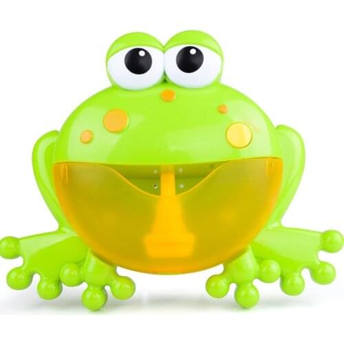 Automatic Bubble Machine Blower Cartoon Cute Frog Baby Bath ToyMake Party Summer Outdoor Toy Bubble Generate Toy for Kids