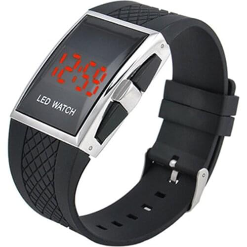 Men Women Fashion LED Digital Display Square Case Sports Casual Wrist Watch Mas-culino Fashion Mens Watch Large Dial Militarys