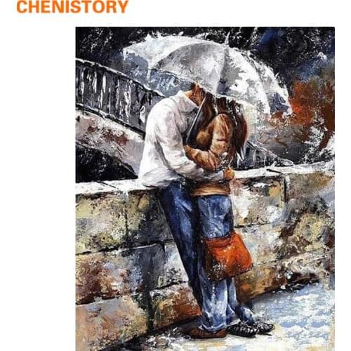 CHENISTORY romatic lover DIY Painting By Numbers Home Art Wall Figure Pictures For Living Room Modern Decoration Picture Artwork