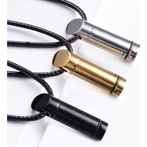 Stainless Steel Cylinder Necklace Ashes Holder Urn Jewelry Keepsake Memorial Pendant Cremation Memorial Jewelry