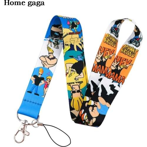 DB517 Cartoon Cool Man Keychain Neckband Lanyard USB ID Card Badge Holder Mobile Belt Lanyard Cell Phone Accessories
