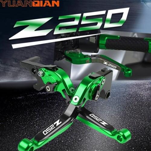 For KAWASAKI NINJA 250 NINJA250 Z250 Z 250 2008-2019 Motorcycle CNC Accessories Extendable folding adjustable Brake Clutch Lever