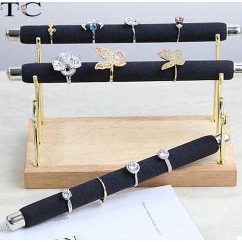 Elegant Bracelets Ring Jewelry Display Stand Packaging Jewelry Tool Wooden Jewelry Display Stand