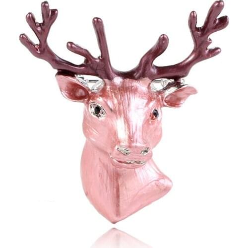 Hot Sale Crystal Jewerly Pretty Rhinestone deer Brooch pin