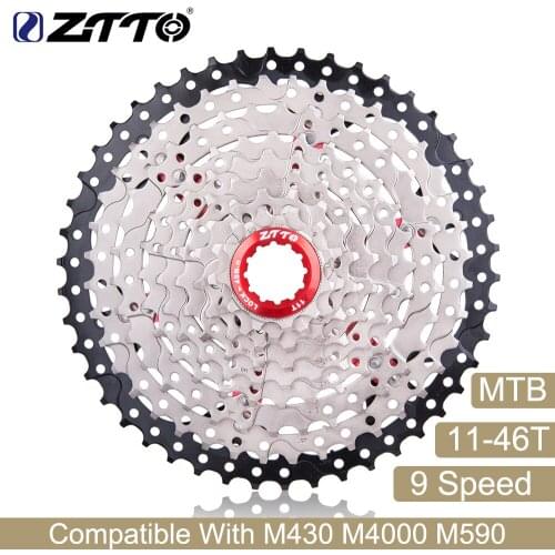 ZTTO Mountain Bike MTB 9 Speed Cassette 9 Velocidade 9S 46T Bicycle Parts Cassete Freewheel Sprocket For M430 M4000 M590 480g