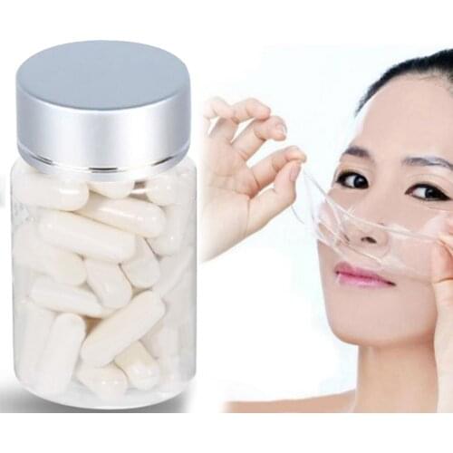 50Pcs Collagen Active Peptide Crystal Mask Powder Hydrating Transparent Jelly Mask Anti Aging Rejuvenation Shrink Pore Capsule M