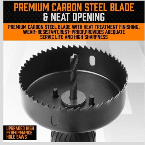 2021- Hole Saw Set, 19 Pcs Hole Saw Kit with 13Pcs Saw Blades 6"(152mm) - 3/4" (19mm), Ideal for Soft Wood, PVC Board and More