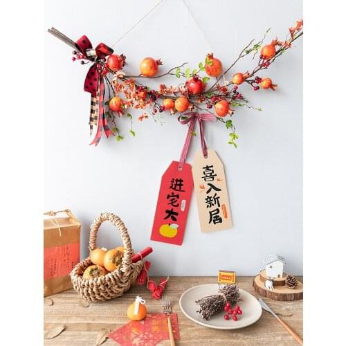 Home Pomegranate Decoration New Home Home Decoration Housewarming Pendant Living Room Ins Moving Wall Hangings