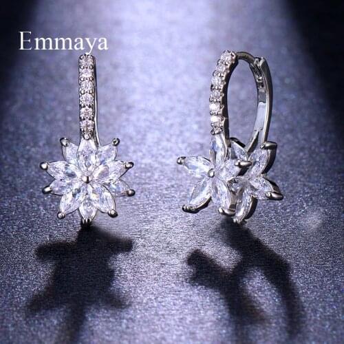Emmaya Fascinating New Earring For Female Double Layer Cubic Zircon Multicolor Choice Charming Jewelry Fashion Statement