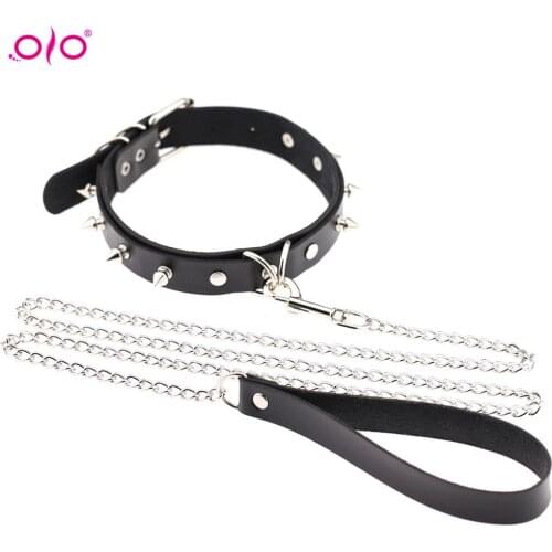 OLO Sexy punk Choker Collar leather choker Bondage cosplay Goth jewelry women gothic necklace Harajuku accessories
