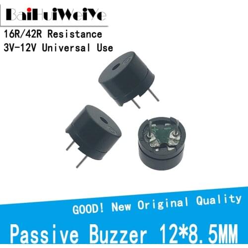 Passive Buzzer AC 12MMx8.5MM 12085 16R 42R Resistance 3V 5V 9V 12V In Common Use Mini Piezo Buzzers For Arduino Diy Electronic