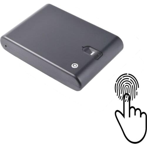 Portable Pistol Safe Safe Deposit Box Steel Gun Fingerprint Safe Car Security Box Storage Box Valuables Cash Jewelry Key Safe