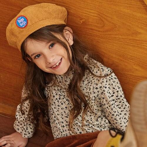 4 6 8 10 12 14 Years Girls Casual Shirts Autumn Spring Fashion Print Long Sleeve Blouse Children Pullovers Kids Tops Clothes