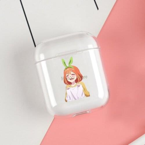 Quintessential Quintuplets Yotsuba Clear Cases For Apple Airpods 1 2 Earphone Bluetooth Wireless Cover For Airpods 2 1 Coque