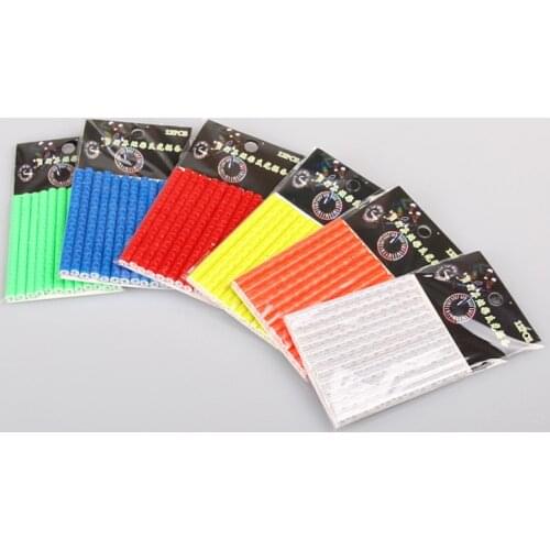 3pack/lot Bicycle Lights Wheel Rim Spoke Clip Tube Reflective Stick Safety Warning Light Cycling Bike Strip Bicycle Accessories