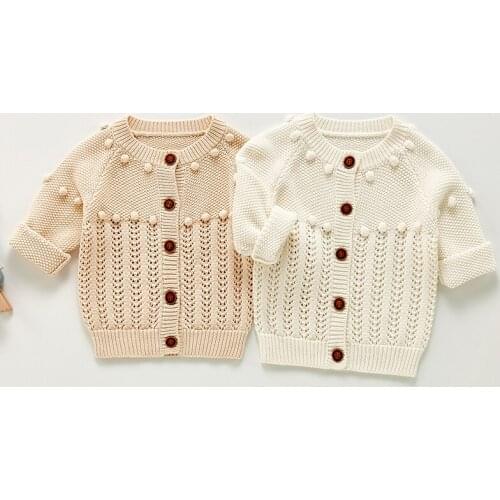 0-2 Year Girl Sweater Coat 2021 New Spring Autumn Cotton Newborn Baby Clothes Casual Infant Knit Cardigan Jacket Toddler Clothes