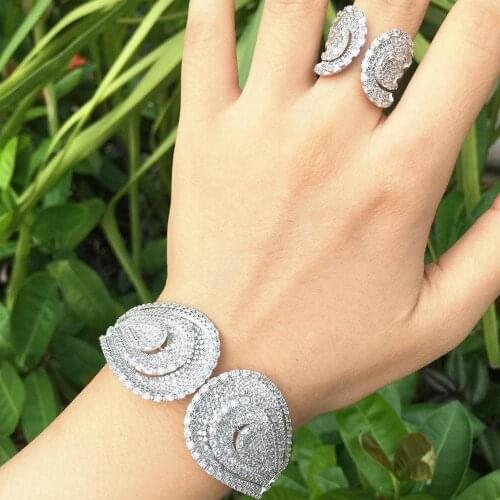 ModemAngel Luxury Trendy Water Drop Full Mirco Pave Cubic Zircon Women Party Engagement Width High Quality Jewelry