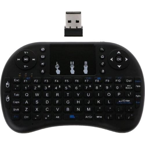 Mini i8 Wireless Multi-language Keyboard Without Backlit 2.4gHZ with Touchpad Remote Control for PC Android TV Set Top Box
