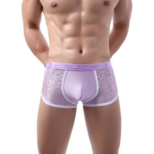 Boxers Underwear Gay Boxers Men Shorts Floral Male Underpants Men Boxers Shorts Thin Mens Boxershorts Underpants