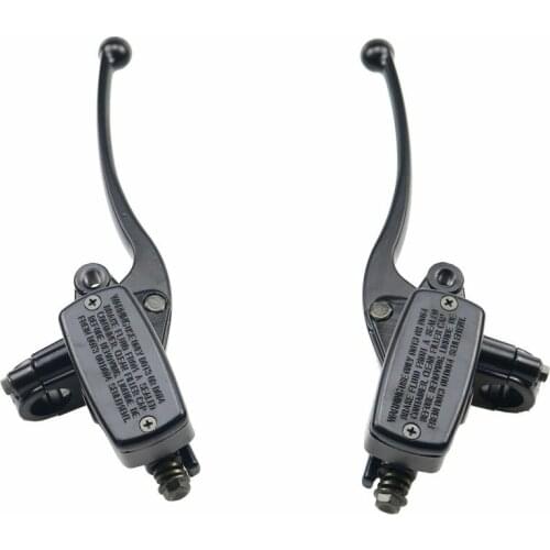 Black 7/8" Handlebar Hydraulic Brake Clutch Lever Master Cylinder CB Custom Rat