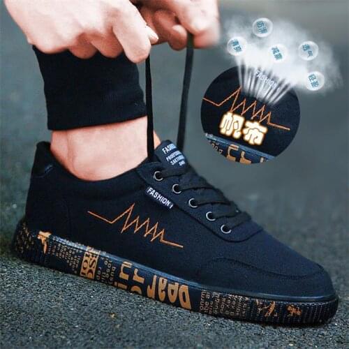 Breathable Mens Shoes outdoor Casual Men Lace-up Non-slip Canvas Shoes Cheap Mens Sneakers Zapatillas Hombre