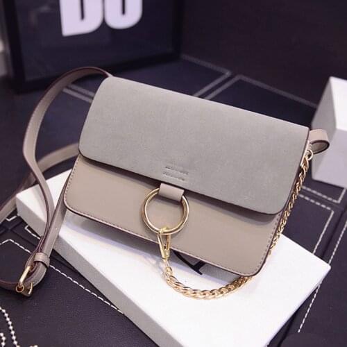FuAhaLu luxury handbags women bags designer metal round Messenger bag chain package frosted small crossbody bags for women