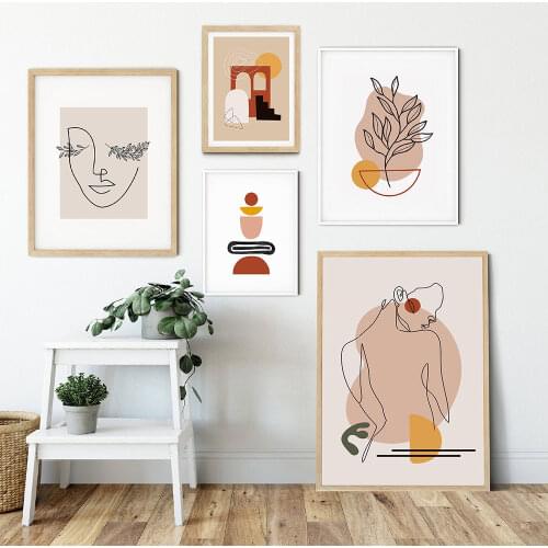 Boho Art Canvas Poster Nordic Style Landscape Wall Art Print Painting Scandinavian Decoration Pictures Home Decor