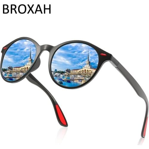 Round Sunglasses Men Polarized Retro TR90 Sun glasses Women Vintage Plastic Frame Goggle Male UV400 Oculos de sol