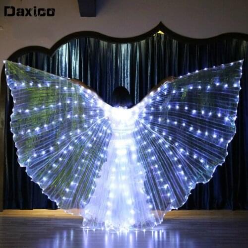 Led Light belly dance Wings Dance Isis Flashing Wings Belly Dancing Accessory Props Wings With Sticks