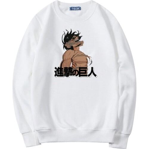Hot Sale Anime Streetwear Attack on Titan Long Sleeve Casual Womens Hoody Graphic T Shirts Pullovers Spring Manga Sweatshirt