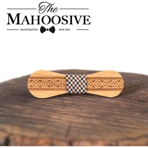 Bow Tie for Men Accessories Hombre 2018 Necktie Corbatas Mahoosive Camphor Wooden Novelty Geometric Cotton,nylon flora