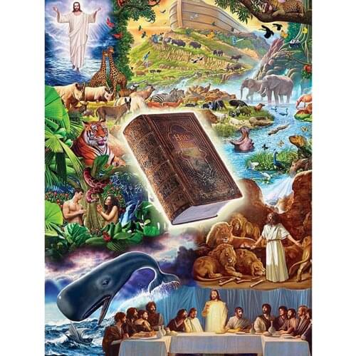 New Full drill square diamond painting 5D DIY diamond embroidery Bible & Animal Cross Stitch Mosaic Fantasy Jesus Christ WG1125