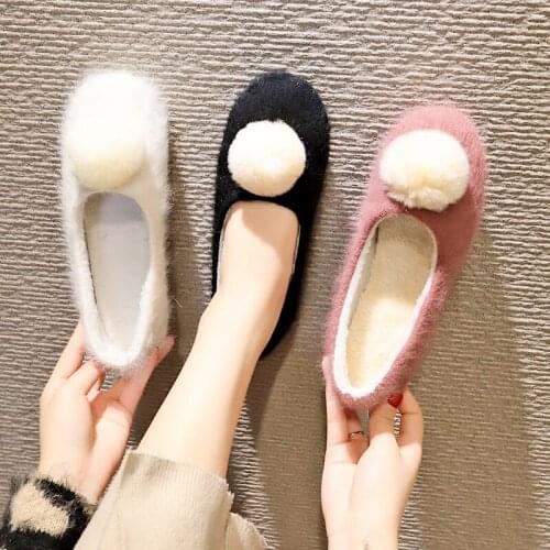 New Winter Women boots Fashion Cotton Round-Toe Non Slip Shoes Keep Warm Peas Snow Boots Winter Walk Flat Shoes Easy Wear C1-46
