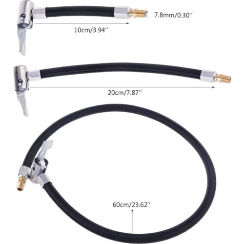 Tire Inflator Hose Adapter Locking Air Chuck twist-on with standard fine thread