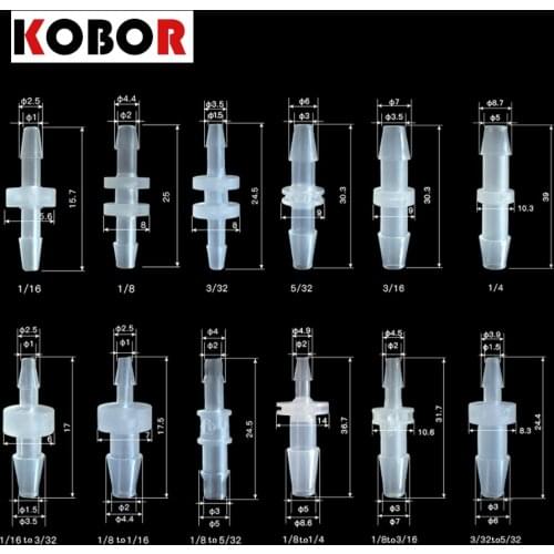 Peristaltic pump Plastic hose straight joint silicone tube pagoda reducer adapter pipe butt pipe transparent PP waterproof joint