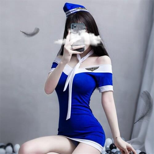 Sexy Hot Erotic Sailor Uniform Cosplay Costumes Sheer Deep V Anime Lingerie Clubwear Summer Sexy Navy Sailor Costumes Mini Dress