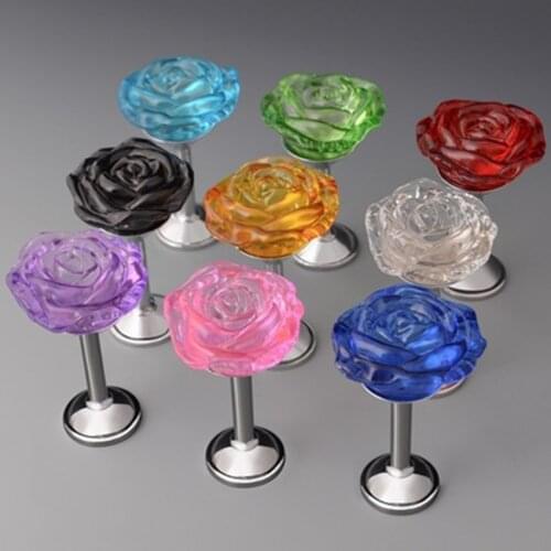 Modern Fashion Creative Colourful Rose Crystal Curtain Hook Blue Pink Black Green Clear purple Crystal Wall decoration Hook