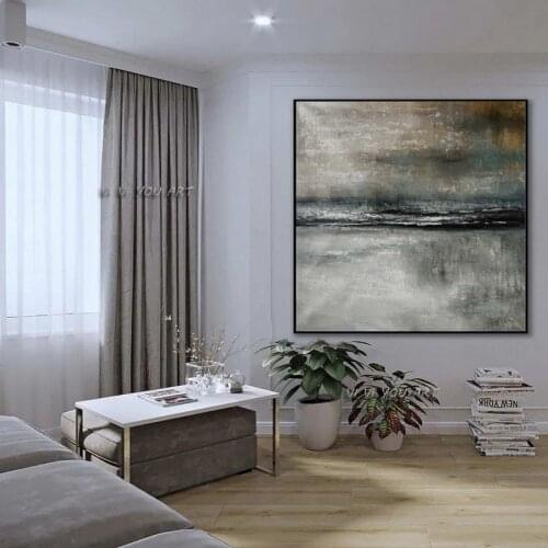Texture Minimalist Contemporary Art Work Handmade Canvas Oil Painting Large Artwork Modern Neutral Abstract Decoration Office