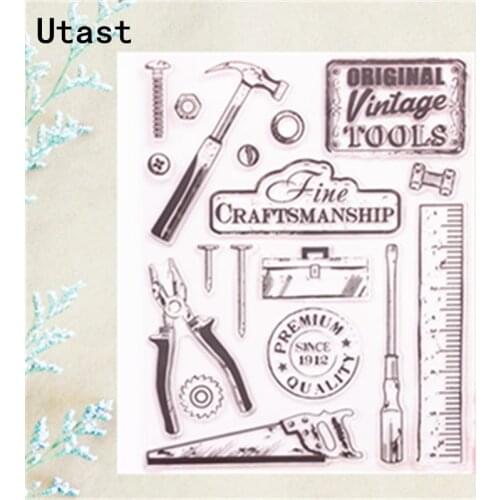 Vintage Tools Clear Silicone Stamps /Transparent Rubber Stamp for DIY Scrapbooking /Photo Album Decorative Craft Making