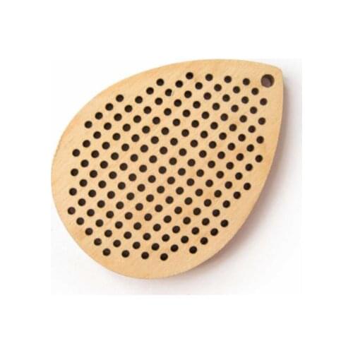 Cross stitch pendant blank, drop shape blank crossing stitch DIY