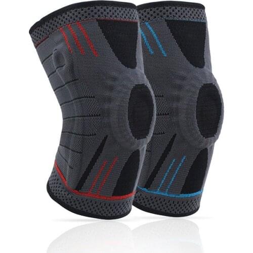 1PCS Knee Brace Polycentric Hinges Professional Sports Safety Knee Support Black Knee Pad Guard Protector Strap