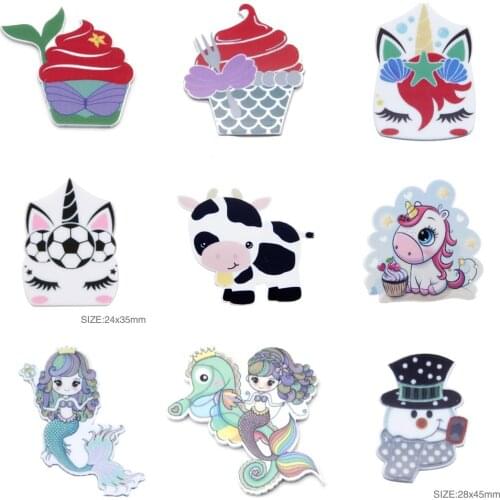 5pcs/lot Mermaid Planar Resin DIY Hairbow Phone Case Accessories Handmade Decoration Material Acrylic Resin,5Yc8467